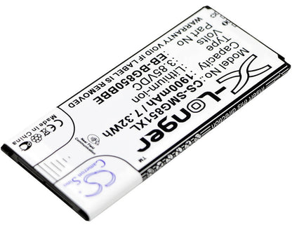 3.85V, 1900mAh, Li-ion Battery fits Samsung, Galaxy Alpha, Galaxy Alpha Lte-a, 7.315Wh