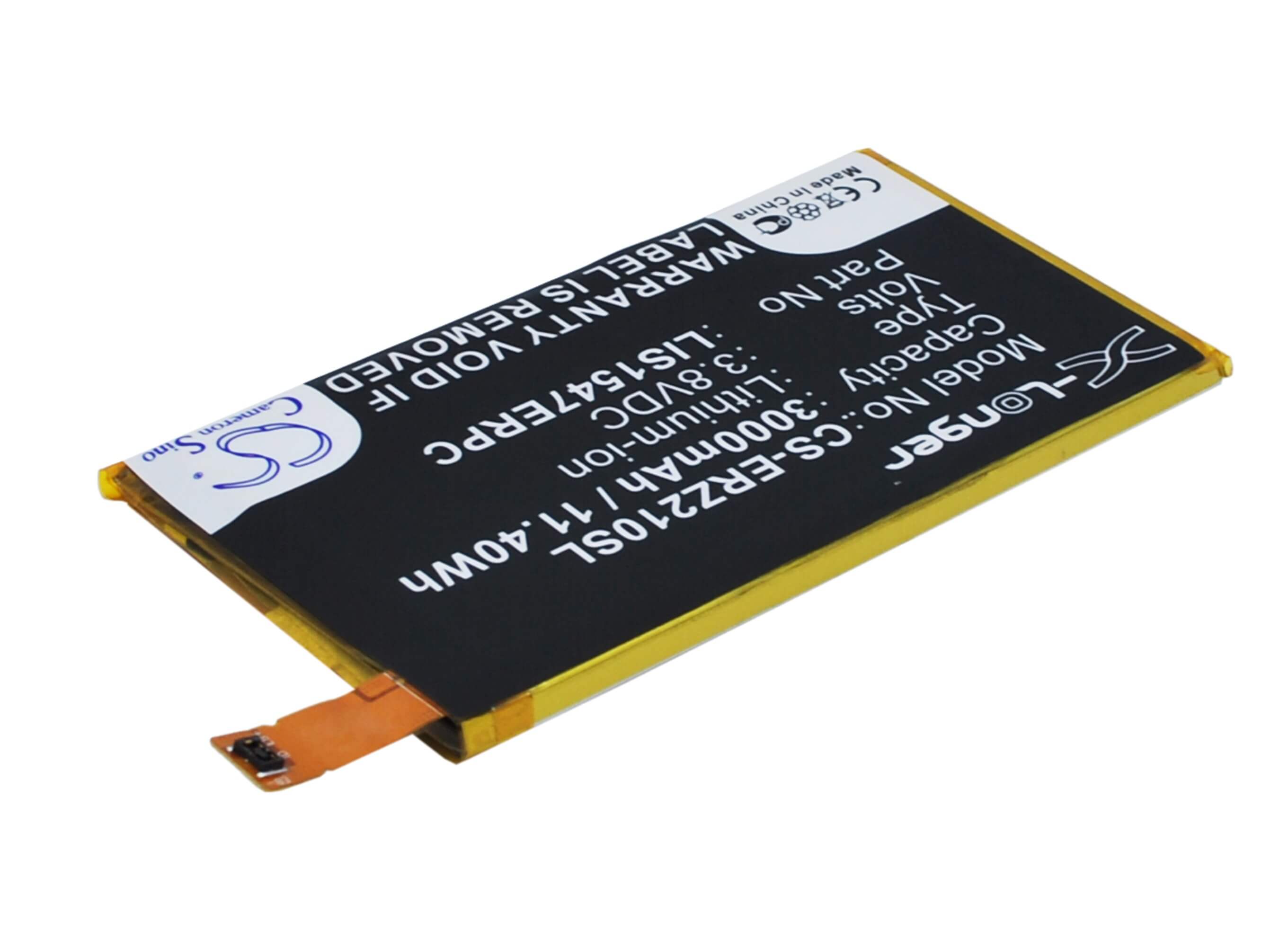 3.8V, 3000mAh, Li-Polymer Battery fits Sony Ericsson, Canopus, Canopus Anna, 11.4Wh