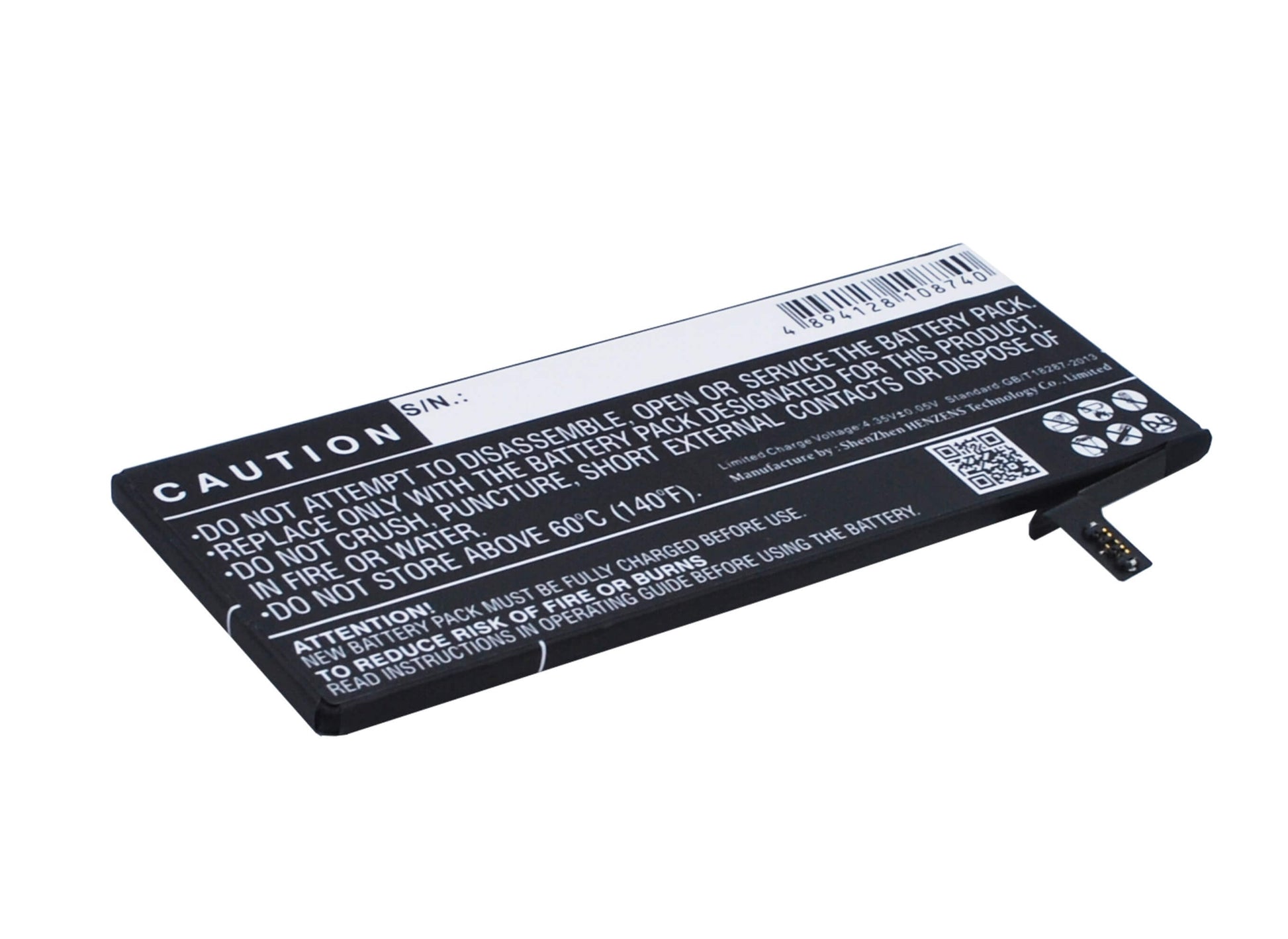 3.8V, 1715mAh, Li-Polymer Battery fits Apple, A1633, A1688, 6.517Wh