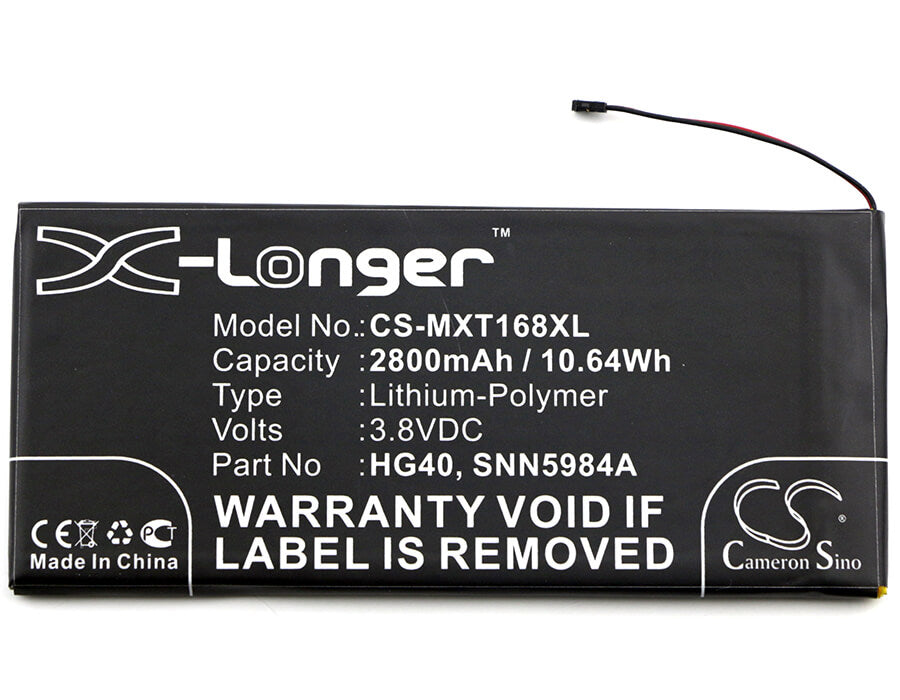 3.8V, 2800mAh, Li-Polymer Battery fits Motorola, Moto G5 Plus, Moto G5 Plus Dual Sim, 10.64Wh