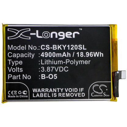 3.87V, 4900mAh, Li-Polymer Battery fits Vivo, Pd1901, Y12, 18.963Wh