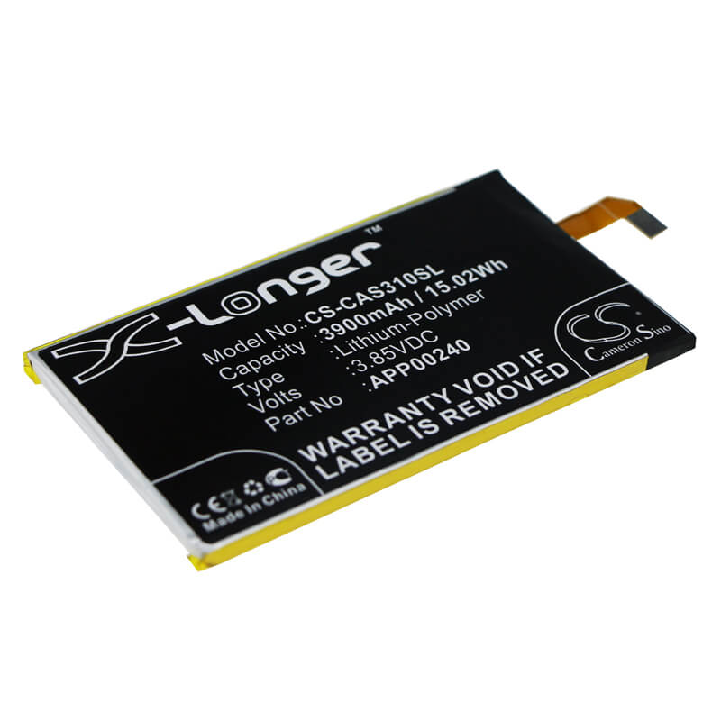 3.85V, 3900mAh, Li-Polymer Battery fits Cat, S31, 15.015Wh