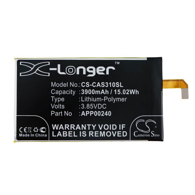 3.85V, 3900mAh, Li-Polymer Battery fits Cat, S31, 15.015Wh