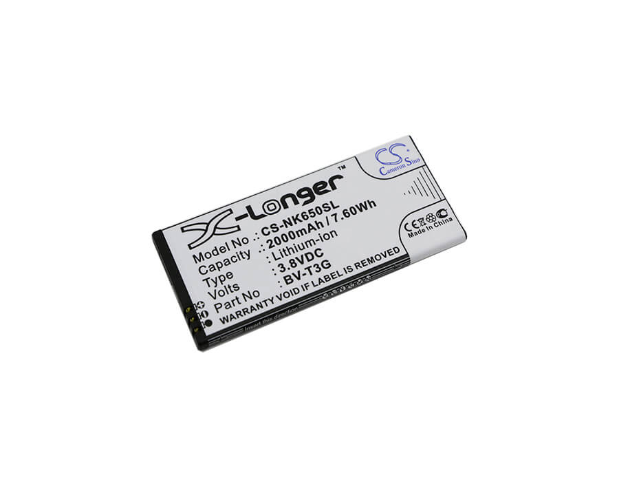 3.8V, 2000mAh, Li-ion Battery fits Microsoft, Lumia 650, Rm-1154, 7.6Wh