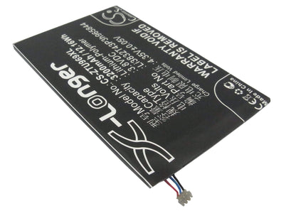 3.8V, 3200mAh, Li-Polymer Battery fits Zte, Grand Memo, Grand Memo N5l Lte, 12.16Wh