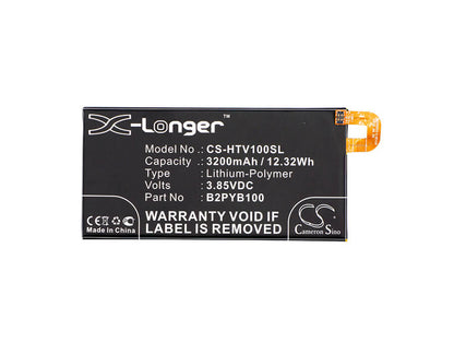 3.85V, 3200mAh, Li-Polymer Battery fits Htc, 10 Evo, 10 Evo Td-lte, 12.32Wh