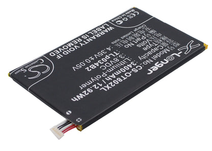 3.8V, 3400mAh, Li-Polymer Battery fits Alcatel, A995l, Hero N3, 12.92Wh
