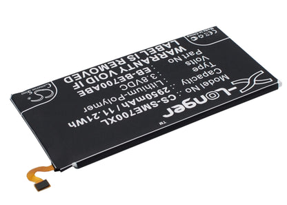 3.8V, 2950mAh, Li-Polymer Battery fits Samsung, Galaxy E7, Galaxy E7 Duo, 11.21Wh