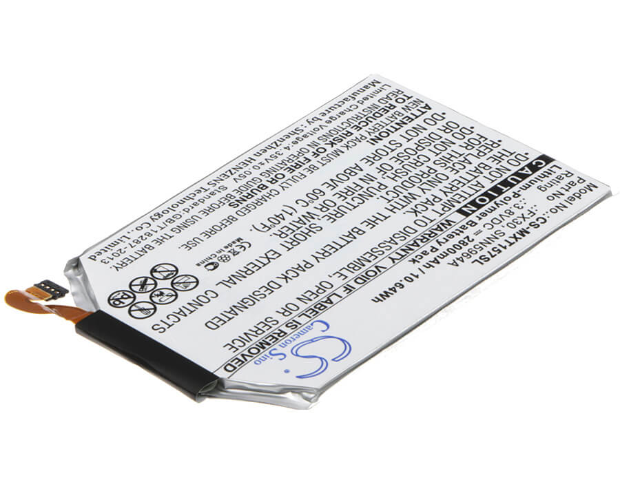 3.8V, 2800mAh, Li-Polymer Battery fits Motorola, Moto X Pure Edition, Moto X Style, 10.64Wh