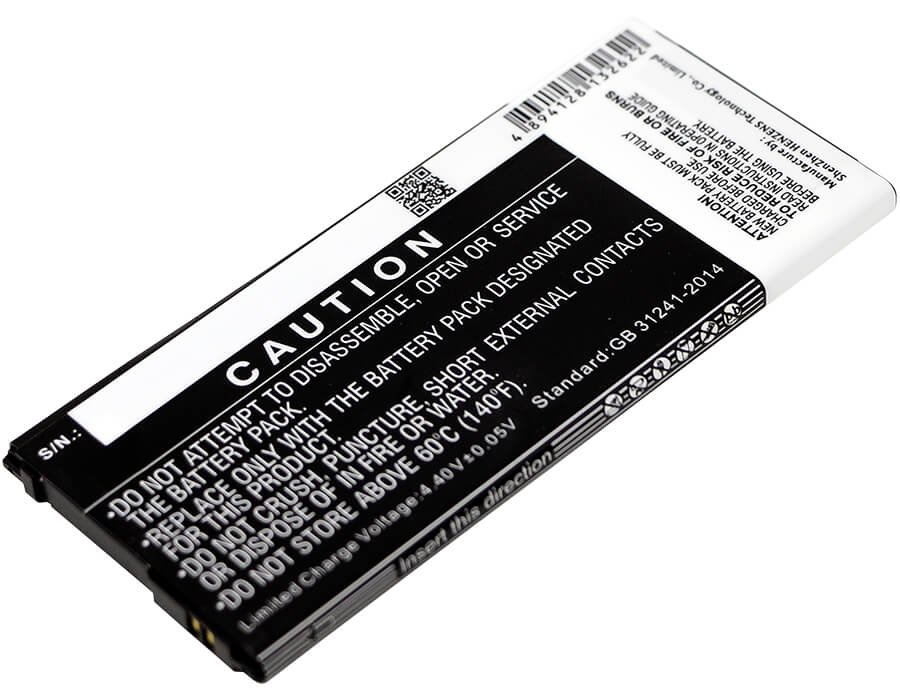 3.85V, 2900mAh, Li-ion Battery fits Samsung, Galaxy A5 2016 Duos, Sm-a5100, 11.165Wh