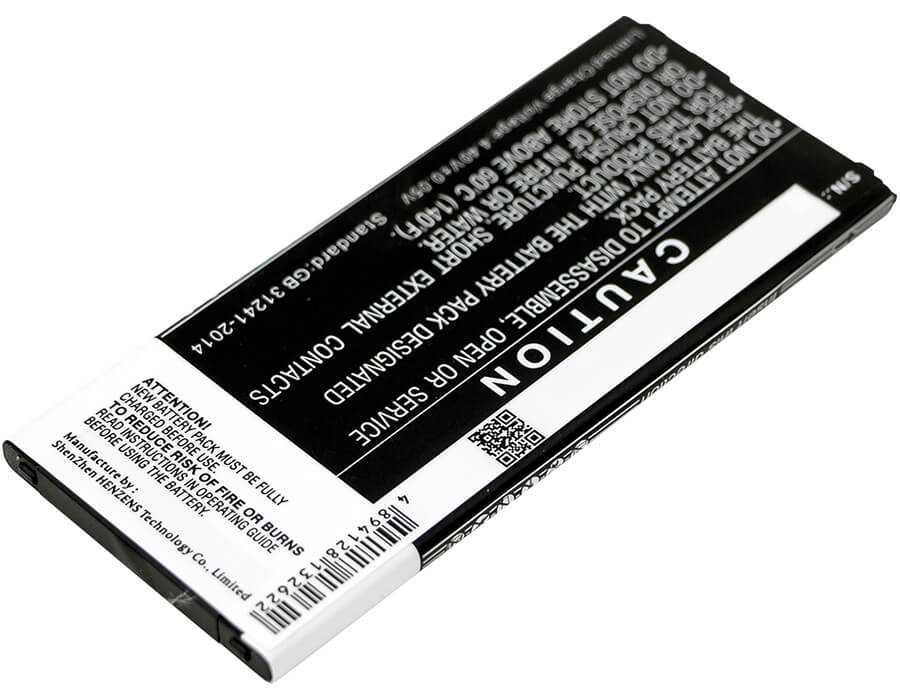 3.85V, 2900mAh, Li-ion Battery fits Samsung, Galaxy A5 2016 Duos, Sm-a5100, 11.165Wh