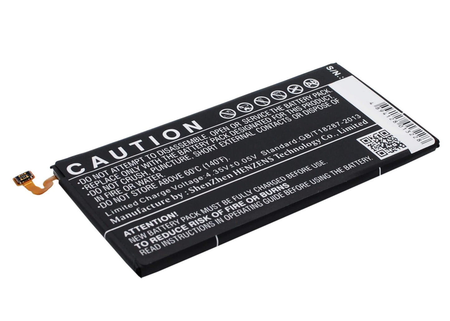 3.8V, 2600mAh, Li-Polymer Battery fits Samsung, Galaxy A7, Galaxy A7 Duos, 9.88Wh