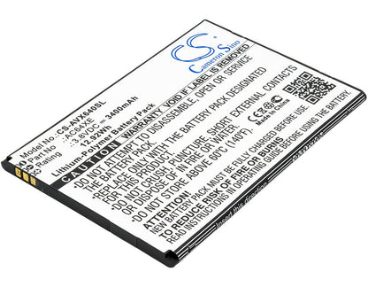 3.8V, 3400mAh, Li-Polymer Battery fits Archos, 64 Xenon, 12.92Wh