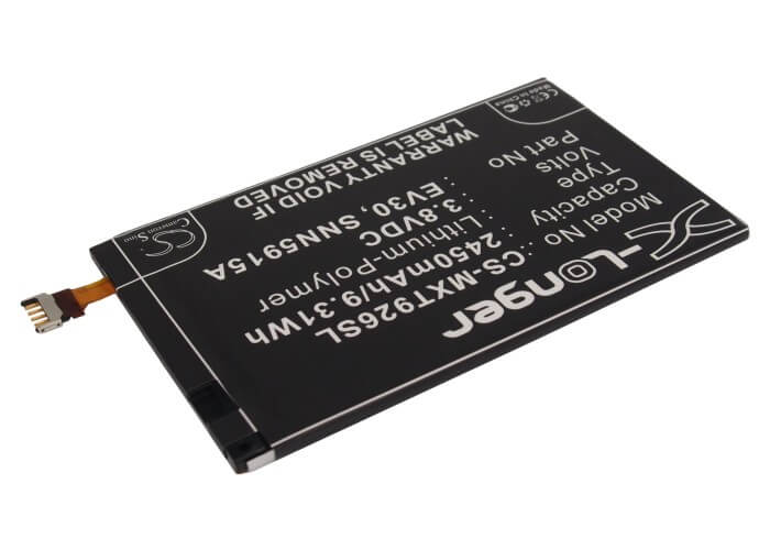 3.8V, 2450mAh, Li-Polymer Battery fits Verizon, Droid Razr Hd, Droid Razr Maxx, 9.31Wh