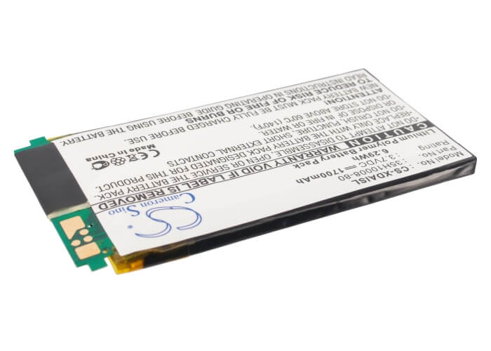 3.7V, 1700mAh, Li-Polymer Battery fits O2, Xda I, 6.29Wh