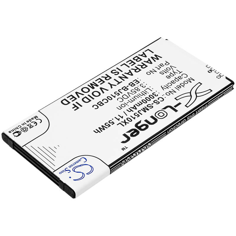 3.85V, 3000mAh, Li-ion Battery fits Samsung, Galaxy J5 2016, Galaxy J5 6 Duos, 11.55Wh