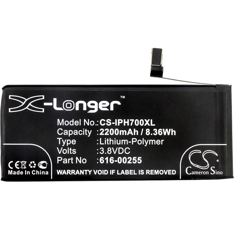 3.8V, 2200mAh, Li-Polymer Battery fits Apple, A1660, A1778, 8.36Wh