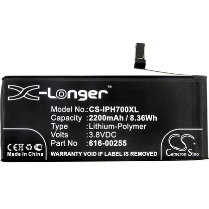 3.8V, 2200mAh, Li-Polymer Battery fits Apple, A1660, A1778, 8.36Wh