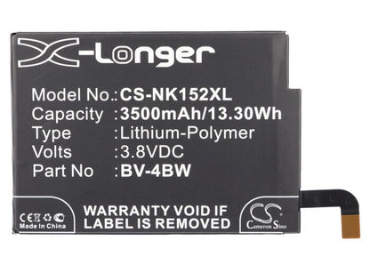 3.8V, 3500mAh, Li-Polymer Battery fits Nokia, Batman, Beastie, 13.3Wh