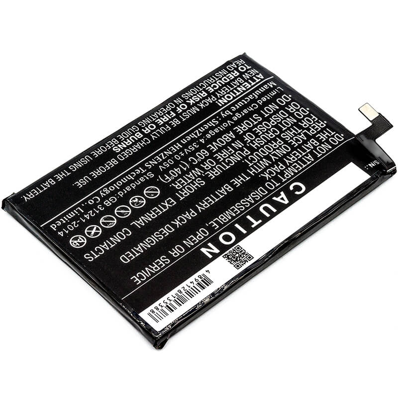 3.8V, 5000mAh, Li-Polymer Battery fits Alcatel, 5023f, One Touch Pixi 4 Plus Power, 19Wh