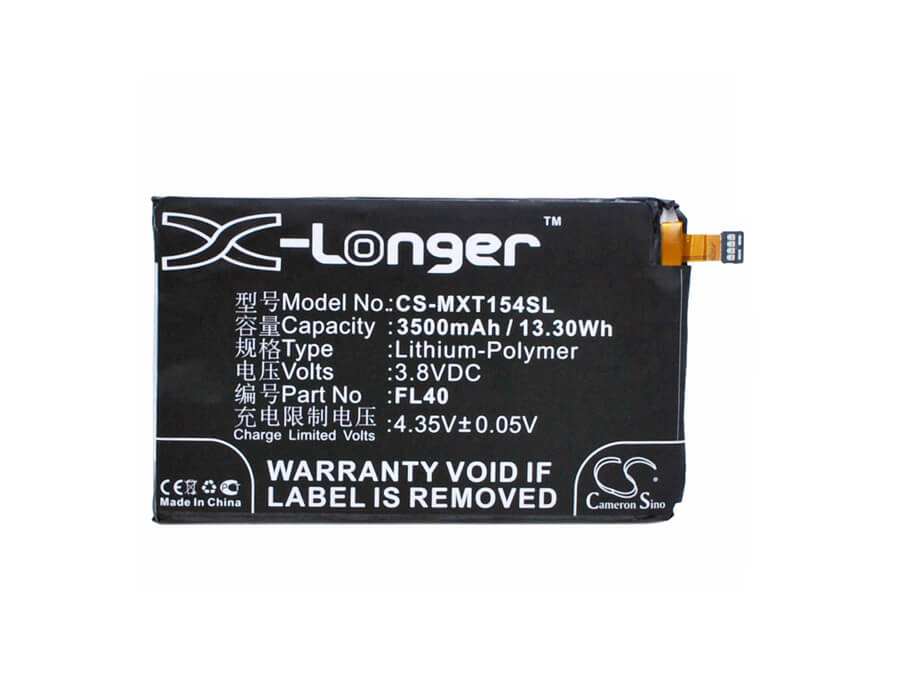 3.8V, 3500mAh, Li-Polymer Battery fits Motorola, Droid Maxx 2, Moto X 3a, 13.3Wh