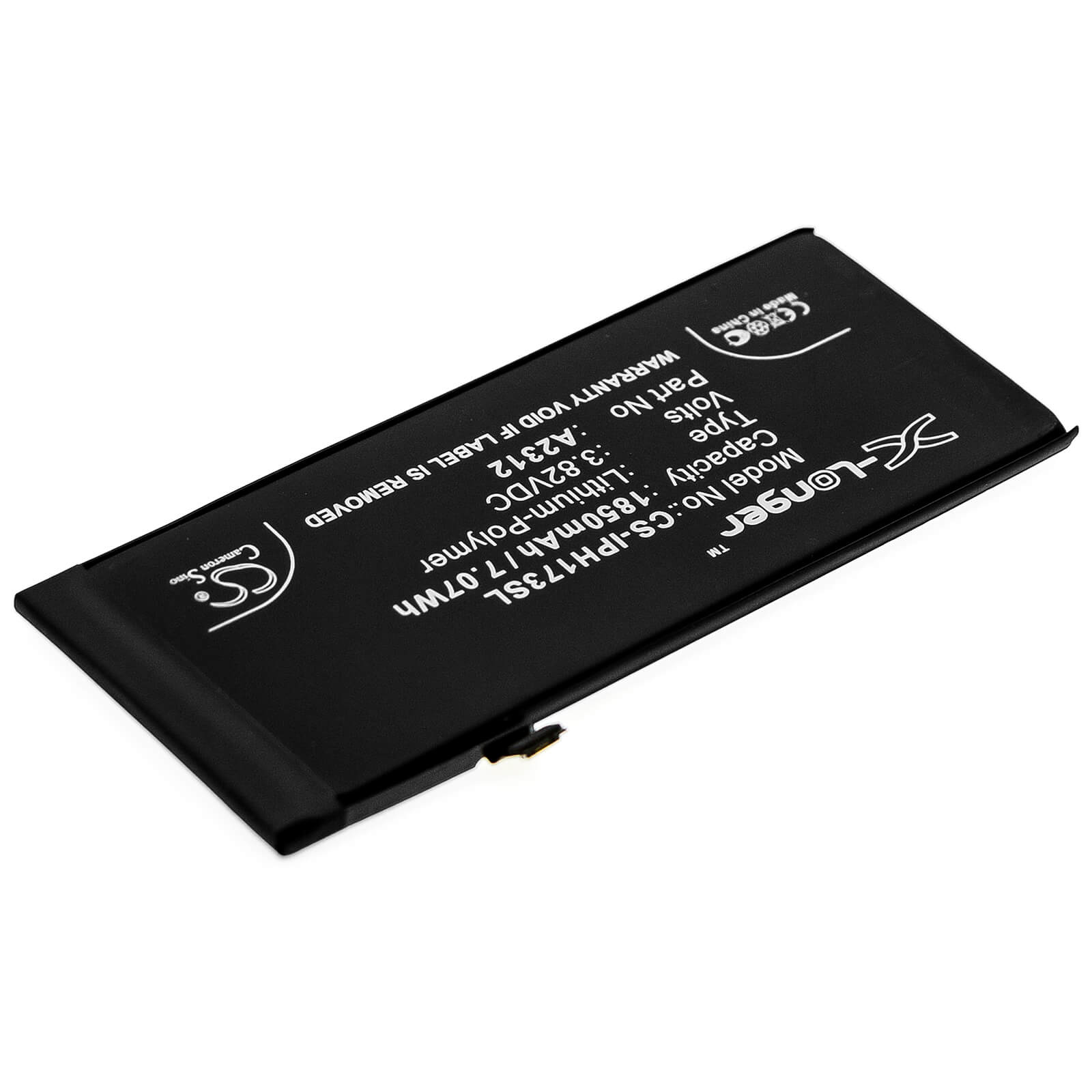 3.82V, 1850mAh, Li-Polymer Battery fits Apple, A2312, Iphone Se 2, 7.067Wh
