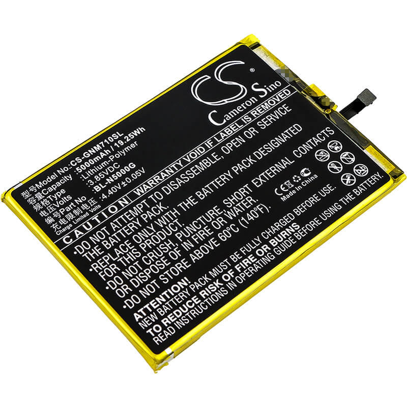 3.85V, 5000mAh, Li-Polymer Battery fits Gionee, Gn5007, Gn5007l, 19.25Wh