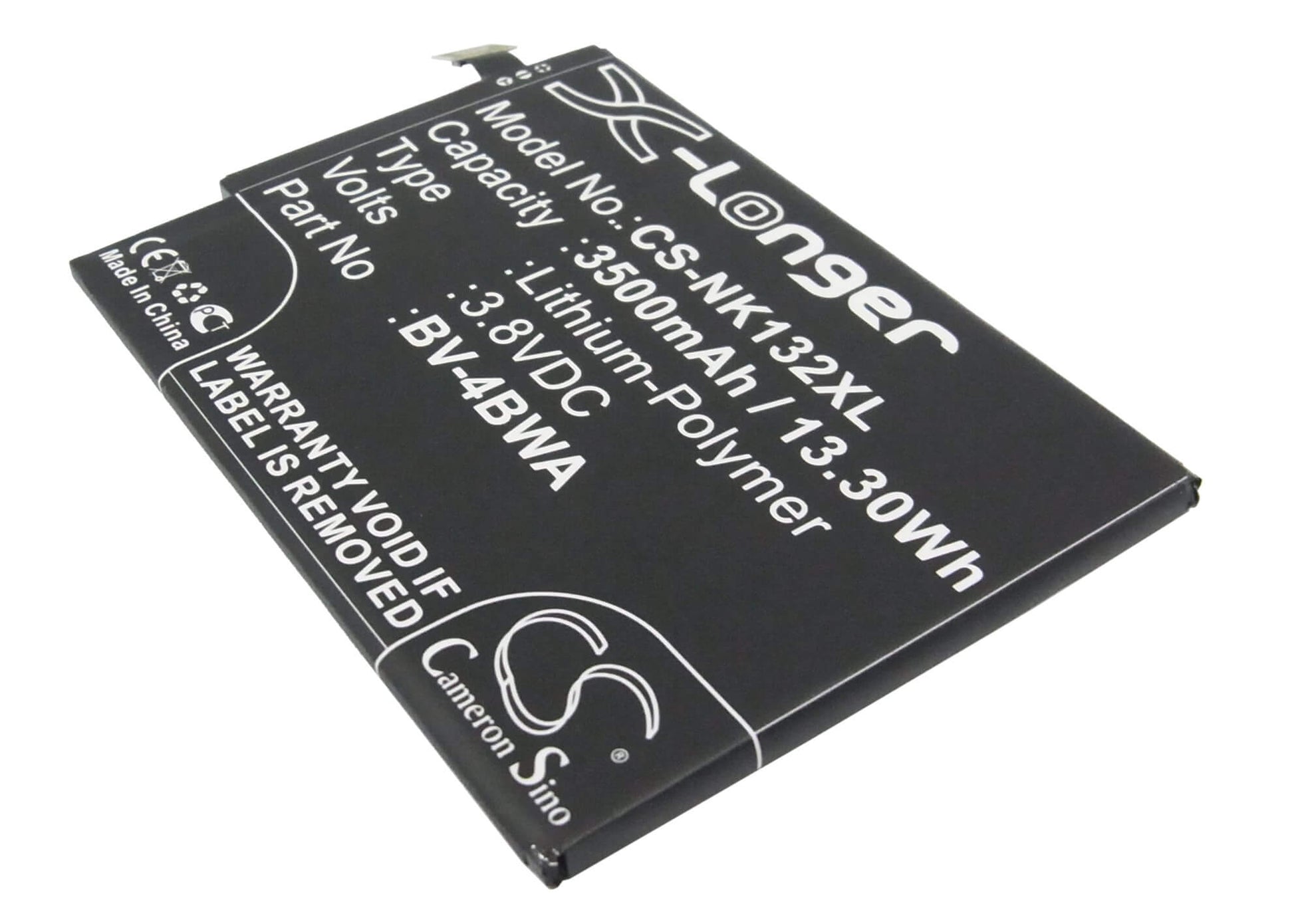 3.8V, 3500mAh, Li-Polymer Battery fits Microsoft, Lumia 1320, 13.3Wh