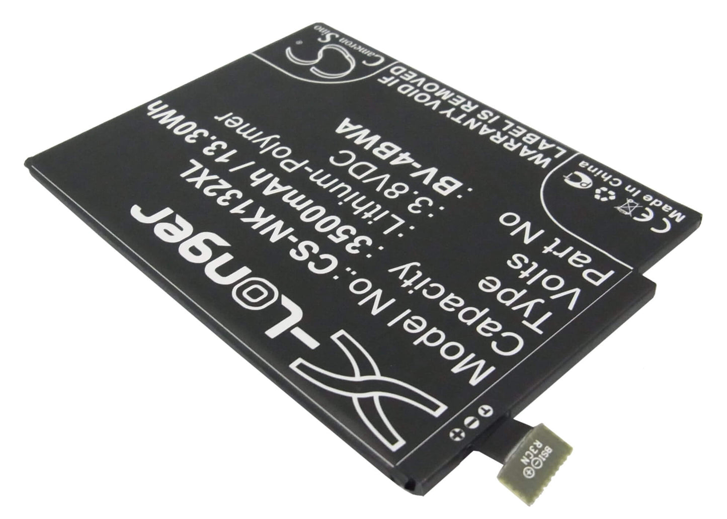 3.8V, 3500mAh, Li-Polymer Battery fits Microsoft, Lumia 1320, 13.3Wh