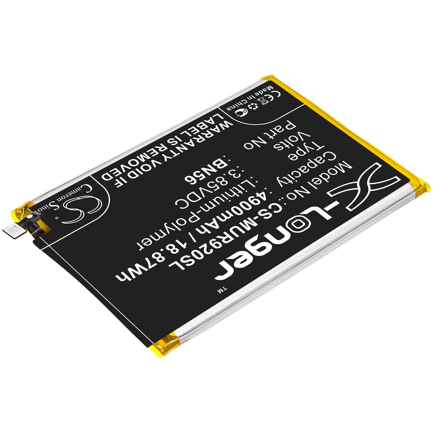 3.85V, 4900mAh, Li-Polymer Battery fits Poco, M2 Pro, 18.865Wh