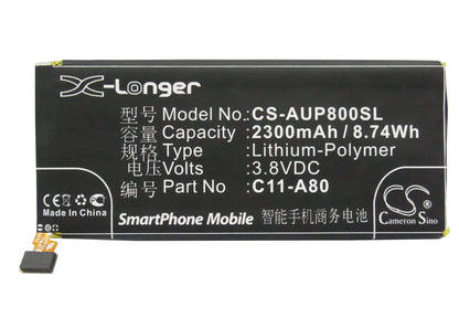 3.8V, 2300mAh, Li-Polymer Battery fits Asus, A80, A80c, 8.74Wh