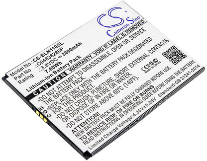 3.8V, 2000mAh, Li-ion Battery fits Blu, N110u, Neo Xl, 7.6Wh