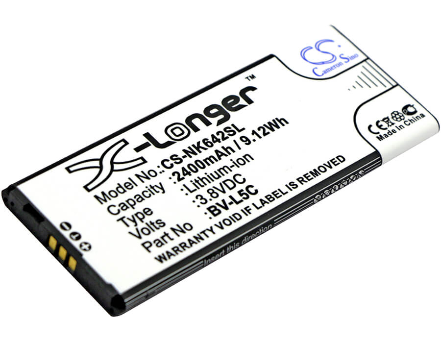 3.8V, 2400mAh, Li-ion Battery fits Nokia, Lumia 640 Dual Sim, Lumia 640 Lte, 9.12Wh