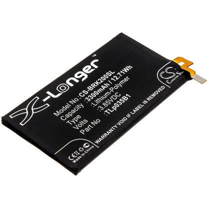 3.85V, 3300mAh, Li-Polymer Battery fits Blackberry, Bbf100-1, Bbf100-2, 12.705Wh