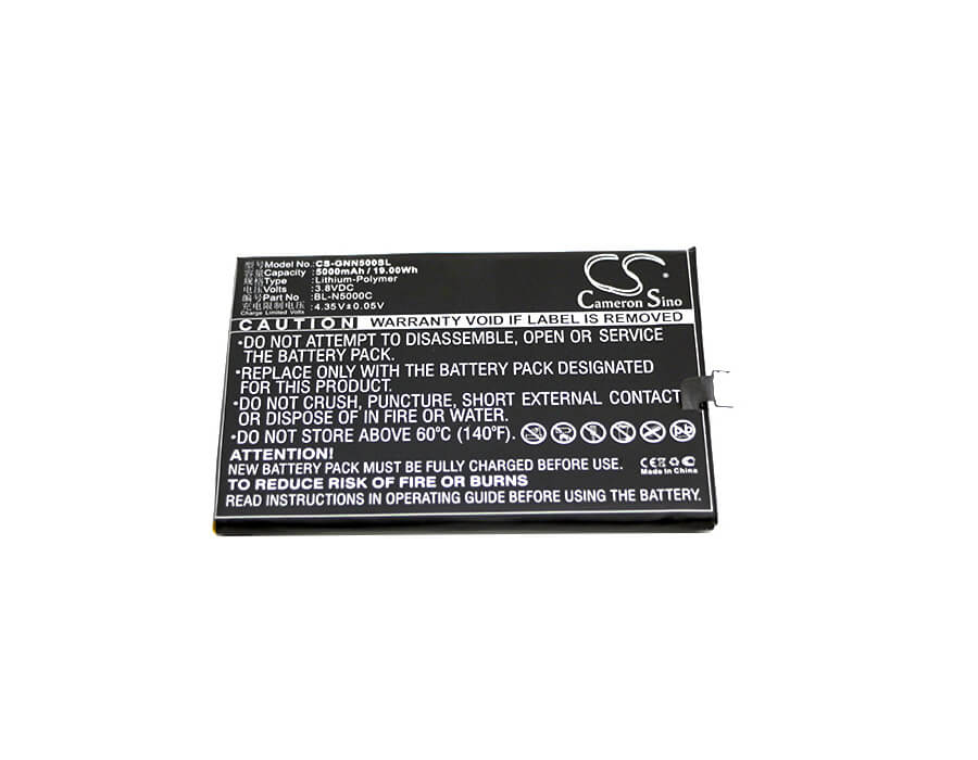 3.8V, 5000mAh, Li-Polymer Battery fits Gionee, Gn5002, M5 Enjoy, 19Wh