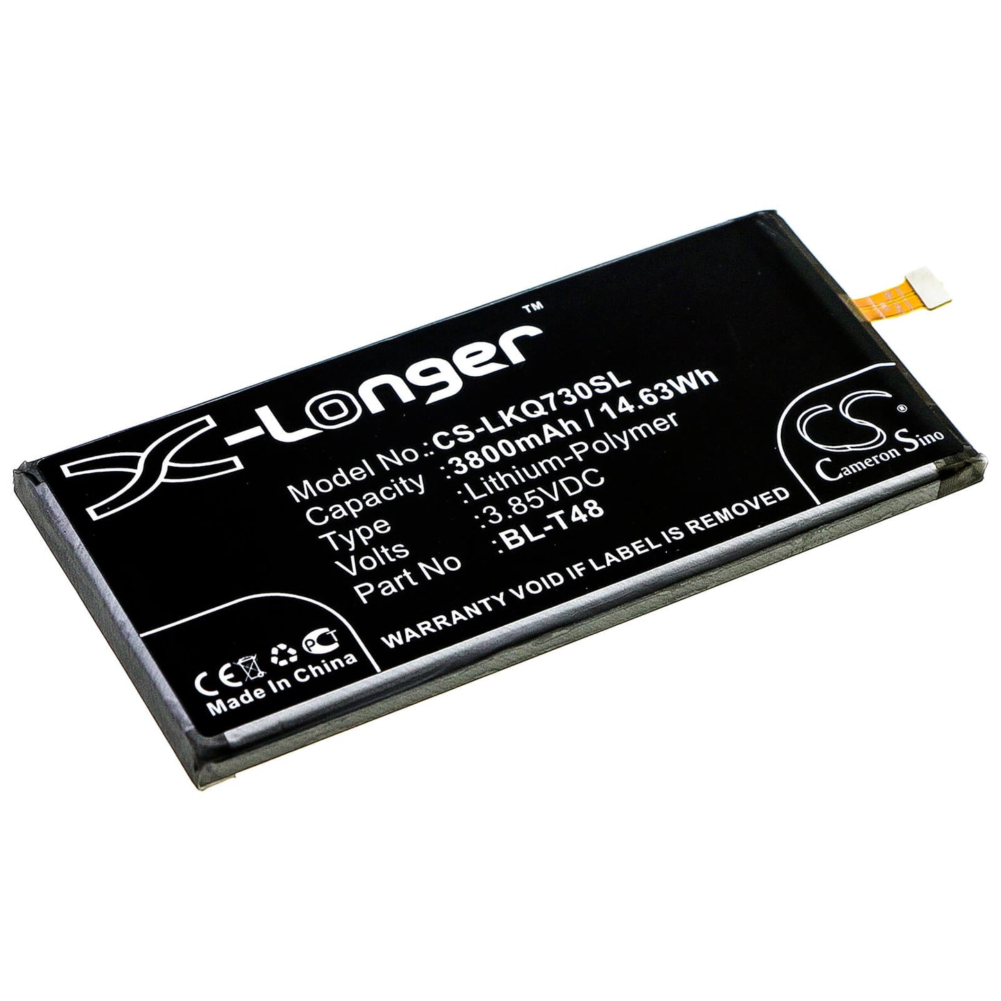 3.85V, 3800mAh, Li-Polymer Battery fits Lg, Lmq730am4, Lmq730am4a, 14.63Wh