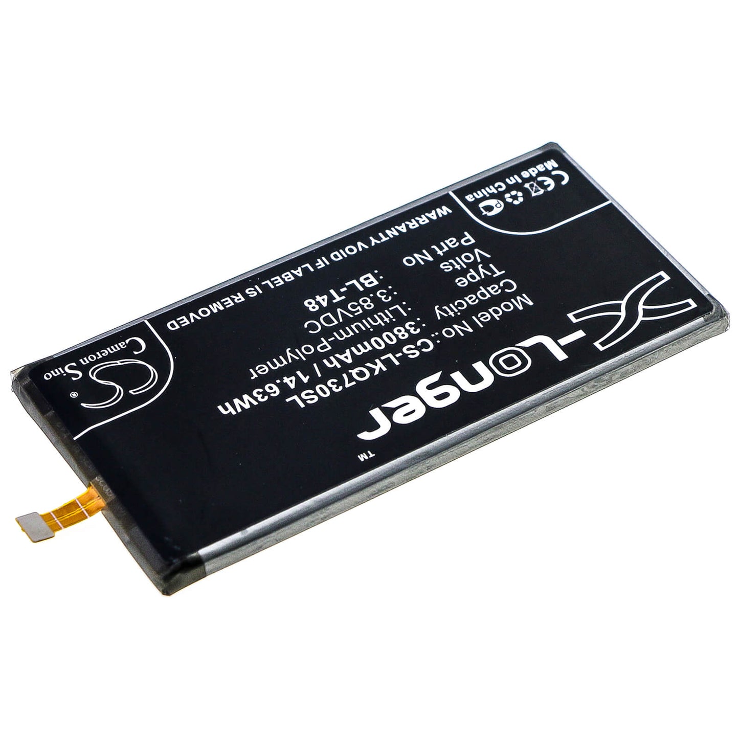 3.85V, 3800mAh, Li-Polymer Battery fits Lg, Lmq730am4, Lmq730am4a, 14.63Wh