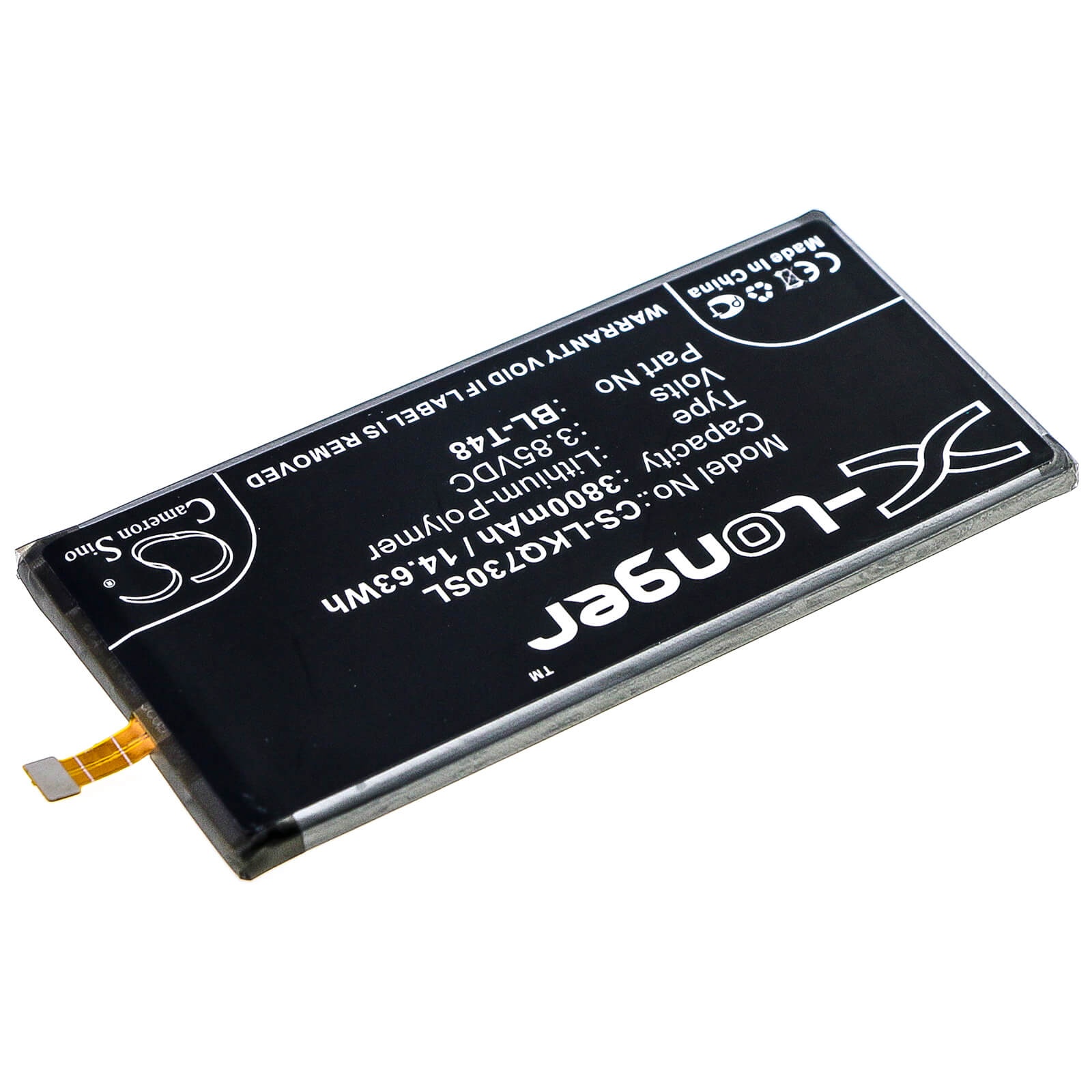 3.85V, 3800mAh, Li-Polymer Battery fits Lg, Lmq730am4, Lmq730am4a, 14.63Wh