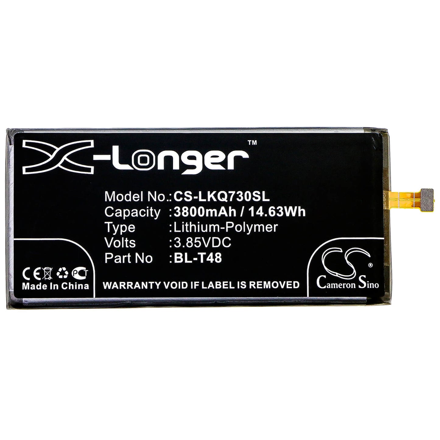 3.85V, 3800mAh, Li-Polymer Battery fits Lg, Lmq730am4, Lmq730am4a, 14.63Wh
