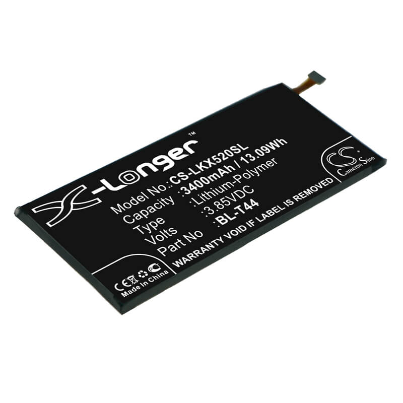 3.85V, 3400mAh, Li-Polymer Battery fits Lg, K50 Lm-x520hm, L722dl, 13.09Wh