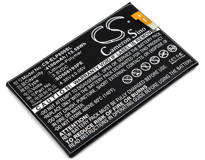 3.8V, 4100mAh, Li-Polymer Battery fits Elephone, P8000, 15.58Wh