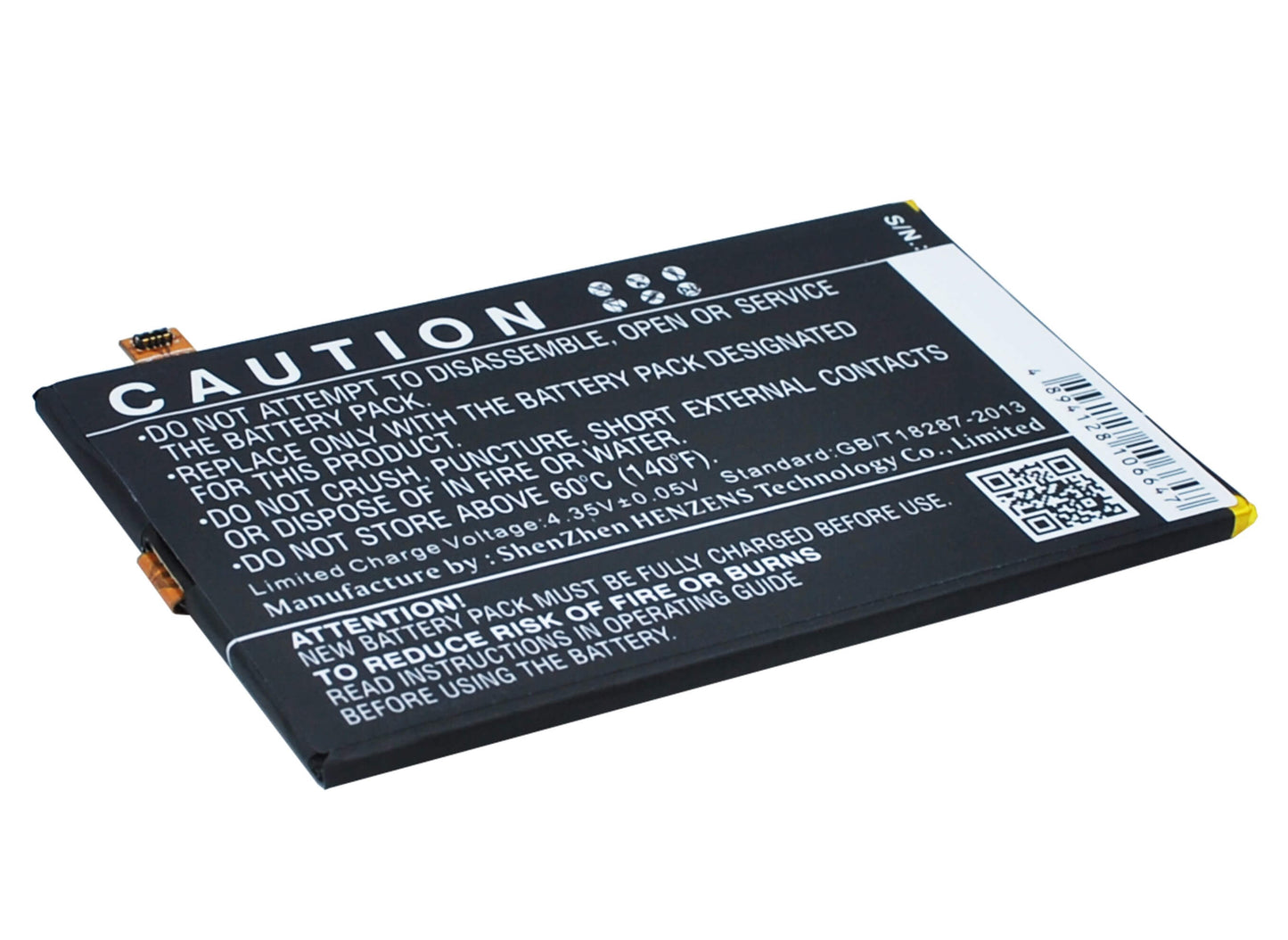 3.8V, 2500mAh, Li-Polymer Battery fits Blackberry, Classic, Classic 4g, 9.5Wh