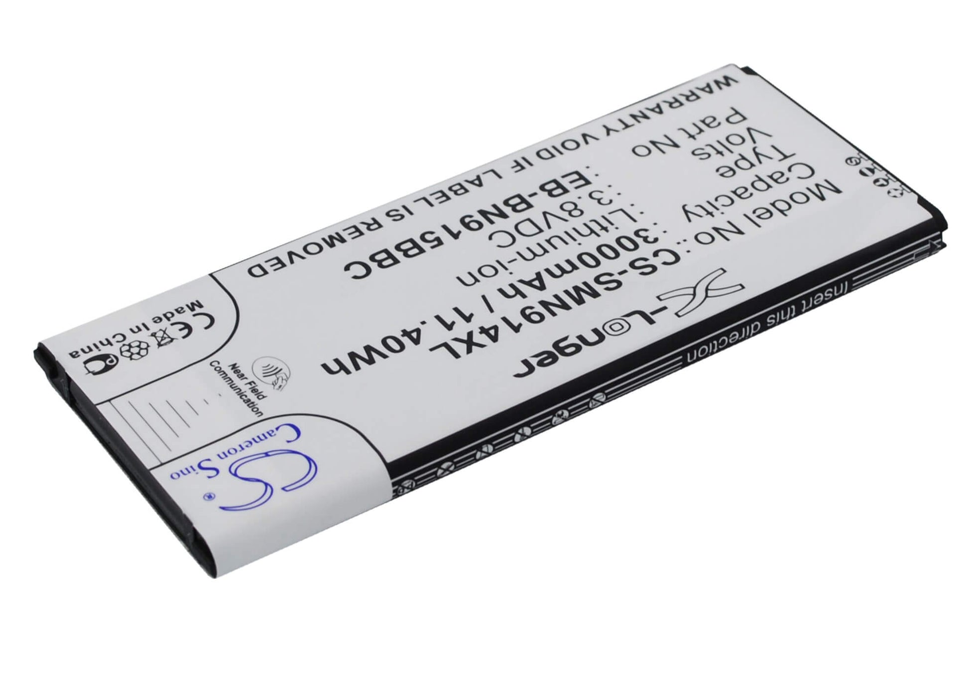 CS-SMN914XL, Mobile, Smartphone 3.8V, 3000mAh, Li-ion Battery fits Samsung, Galaxy Note Edge, Note Edge 4g, 11.4Wh