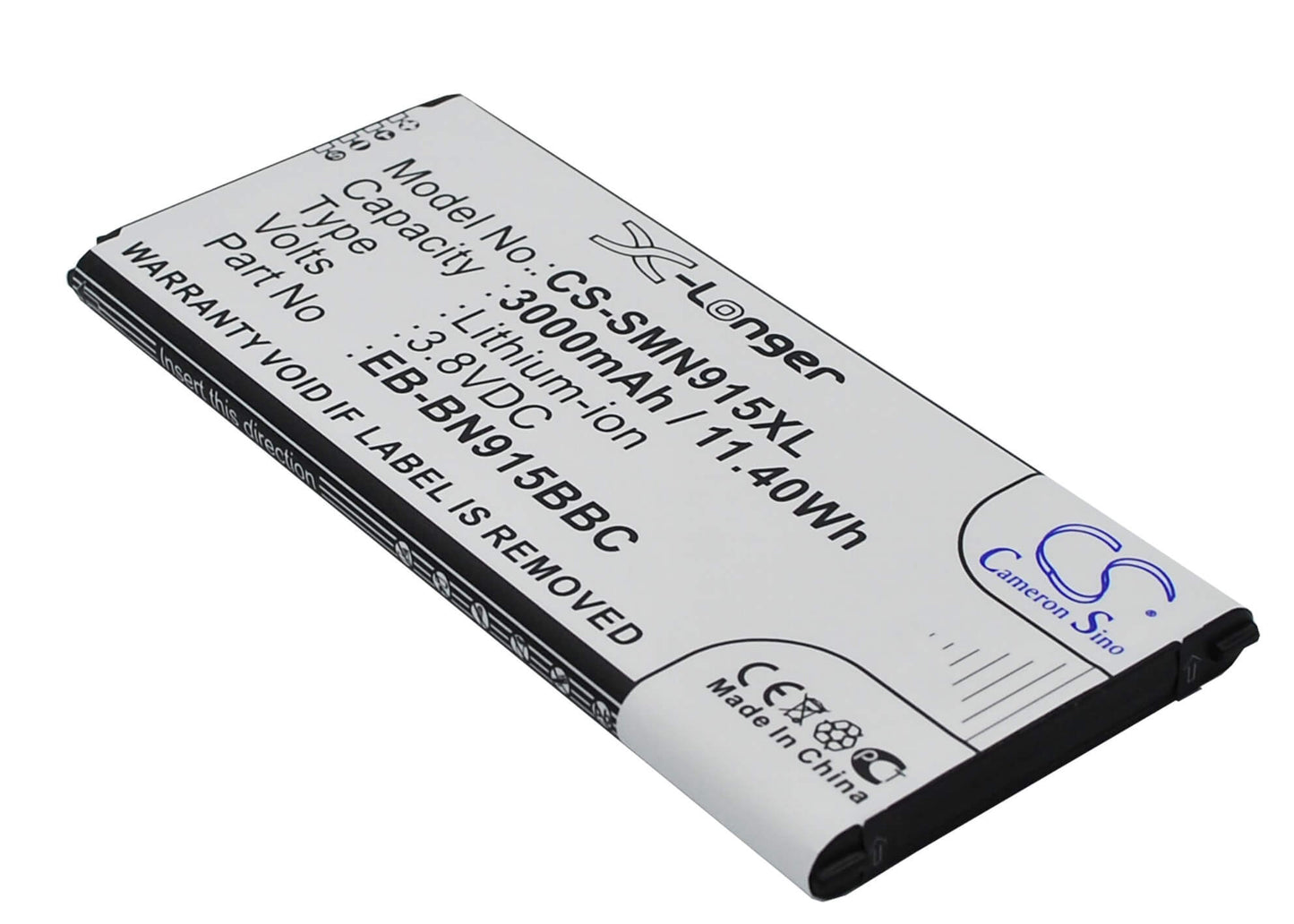 CS-SMN915XL, Mobile, Smartphone 3.8V, 3000mAh, Li-ion Battery fits Samsung, Galaxy Note Edge, Note Edge 4g, 11.4Wh