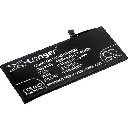 3.82V, 1950mAh, Li-Polymer Battery fits Apple, A1863, Iphone 8, 7.449Wh