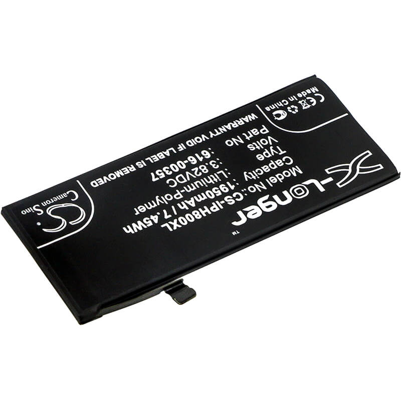3.82V, 1950mAh, Li-Polymer Battery fits Apple, A1863, Iphone 8, 7.449Wh