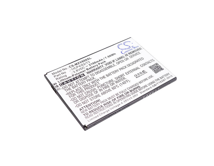 3.8V, 2100mAh, Li-Polymer Battery fits Navon, Mizu V8, 7.98Wh