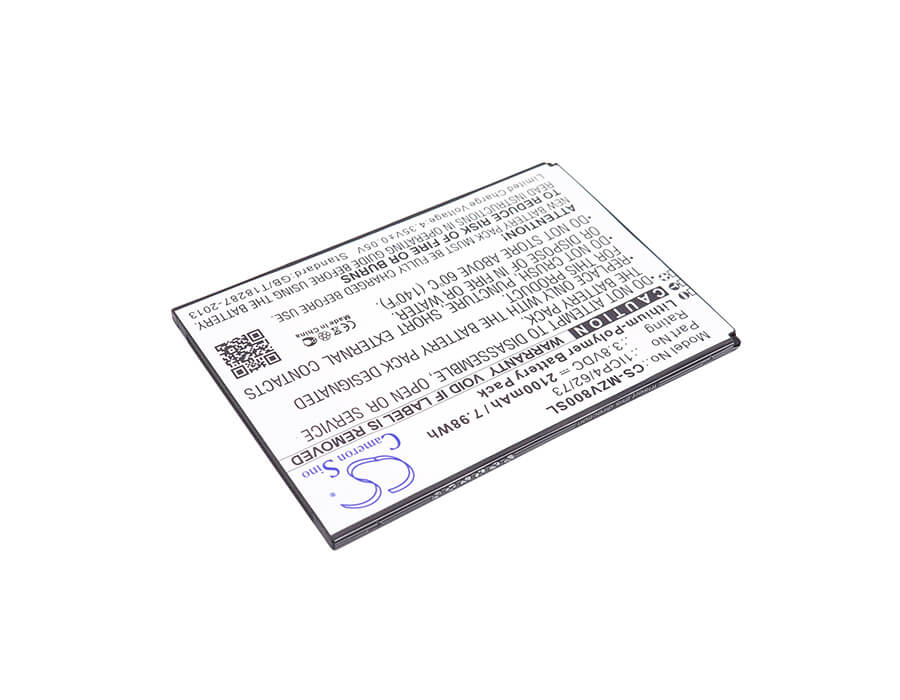 3.8V, 2100mAh, Li-Polymer Battery fits Navon, Mizu V8, 7.98Wh