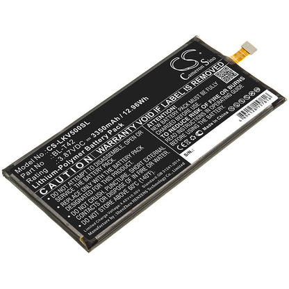 3.87V, 3350mAh, Li-Polymer Battery fits Lg, G450vm, G850, 12.9645Wh