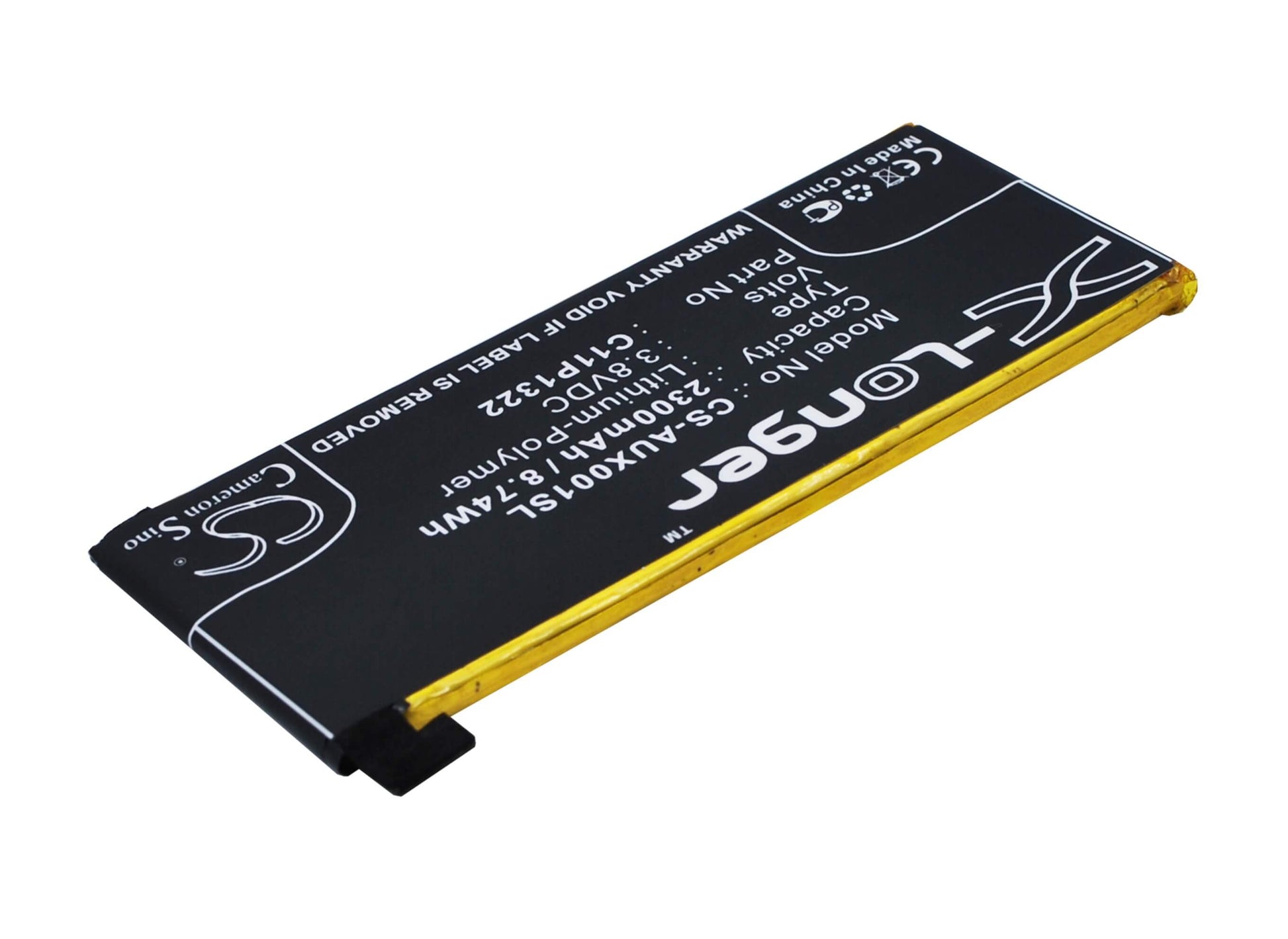 3.8V, 2300mAh, Li-Polymer Battery fits Asus, Padfone S, Padfone S 4g, 8.74Wh